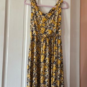 Kaileigh Yellow Floral Midi Dress